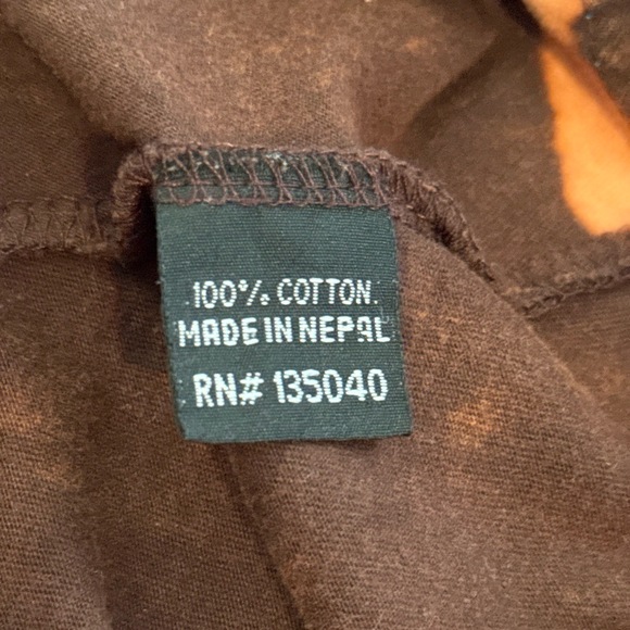 Rising International Boho Floral Geometric Dress Brown 3/4 Sleeve Size Medium - Picture 5 of 5